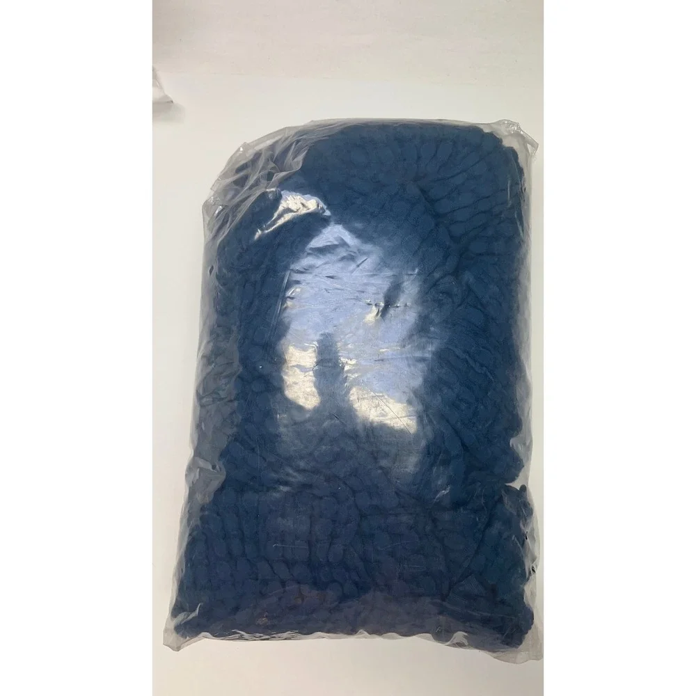 Utopia Waffle Blanket Queen Navy Blue 100% Cotton Textured Bedding New